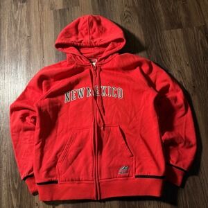 Nike New Mexico Lobos Hoodie Full Zip Red Kids‎ L(12-14) Sweatshirt